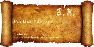 Bartha Mózes névjegykártya